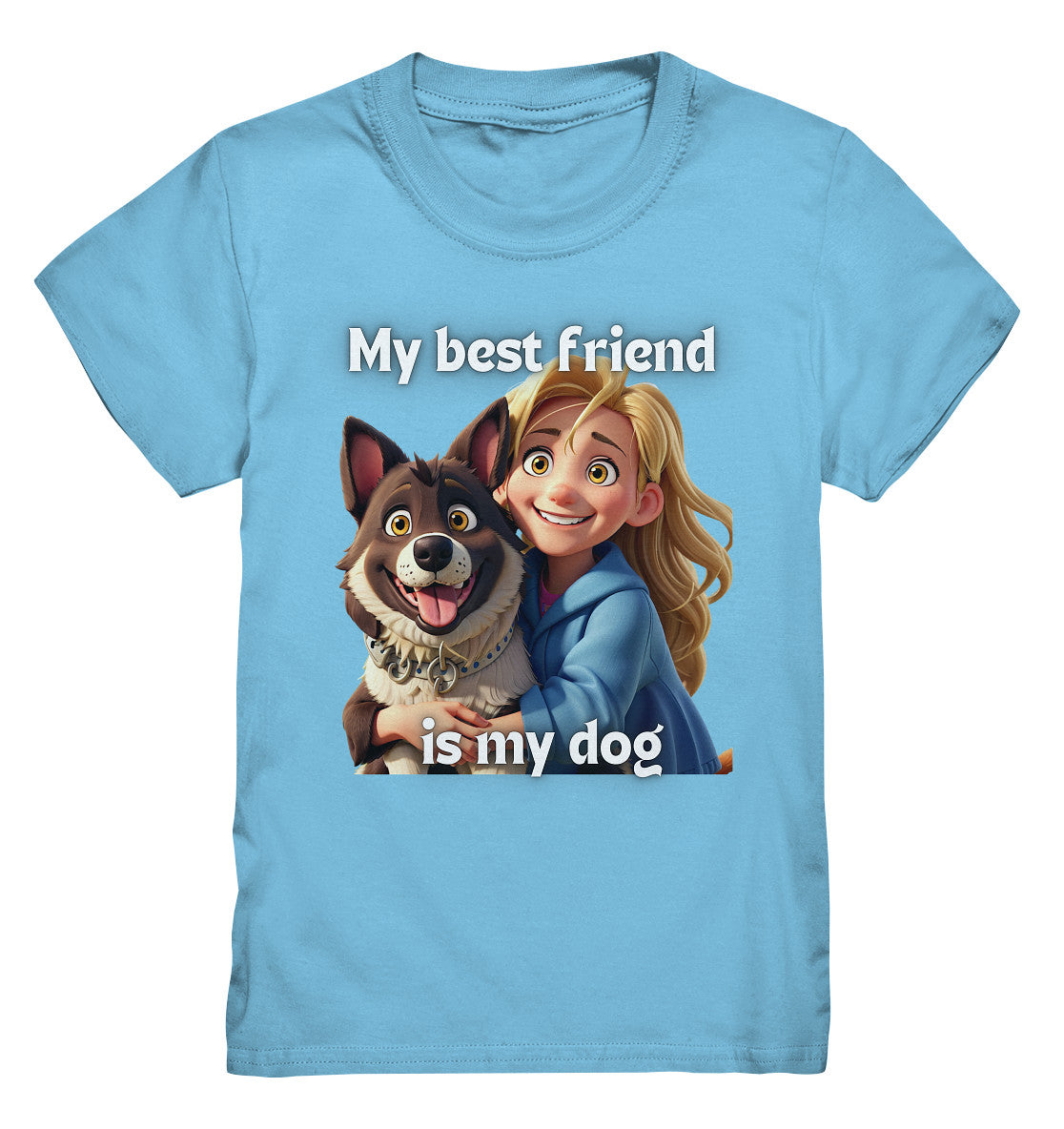 My best friend is my dog - girl and dog - Kids Premium Shirt