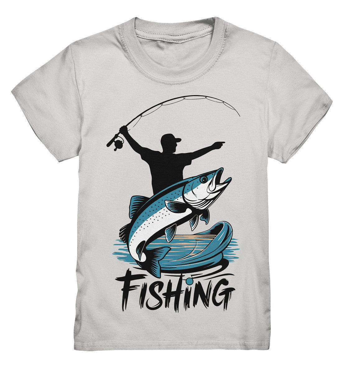 Kinder Angler T-Shirt mit coolem 'Fishing'-Spruch - Perfektes Geschenk für kleine Angler! - Kids Premium Shirt