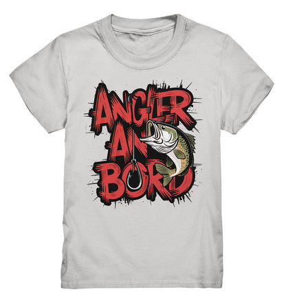 Kinder T-Shirt 'Angler an Bord' mit Fischmotiv und coolem Schriftzug - Perfekt für kleine Angelfans! - Kids Premium Shirt