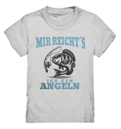 Kinder T-Shirt mit lustigem Spruch: 'Mir reicht's, ich gehe angeln' - Fisch & Angelruten Motiv - Kids Premium Shirt