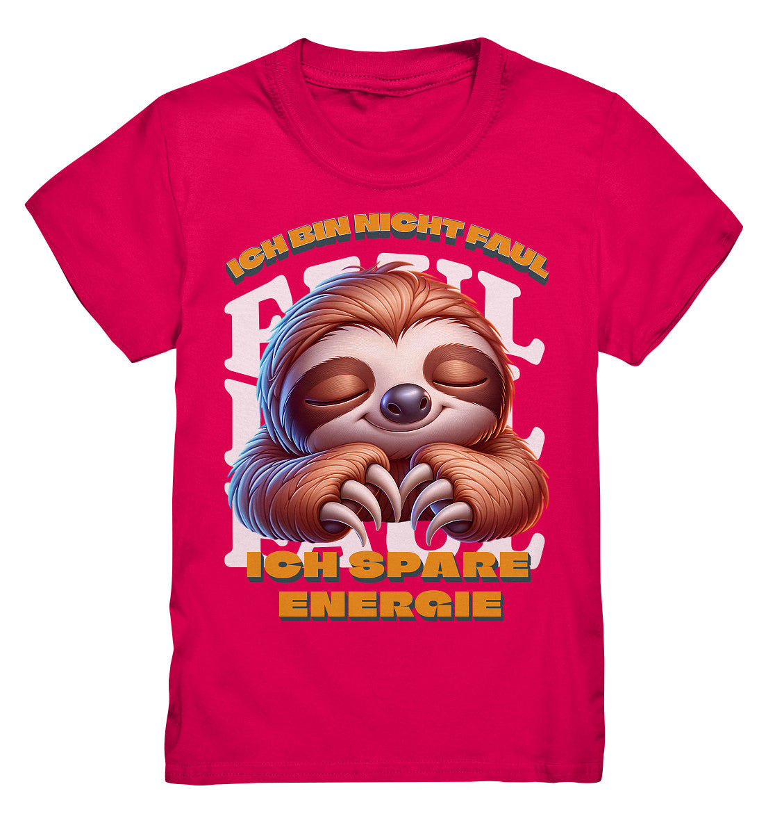 Ich bin nicht faul, ich spare Energie - Faultier Design - Kids Premium Shirt