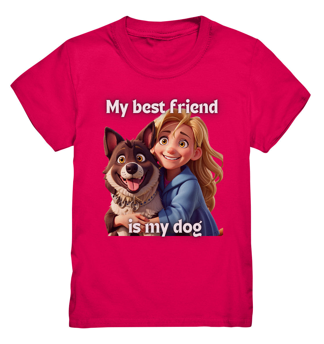 My best friend is my dog - girl and dog - Kids Premium Shirt