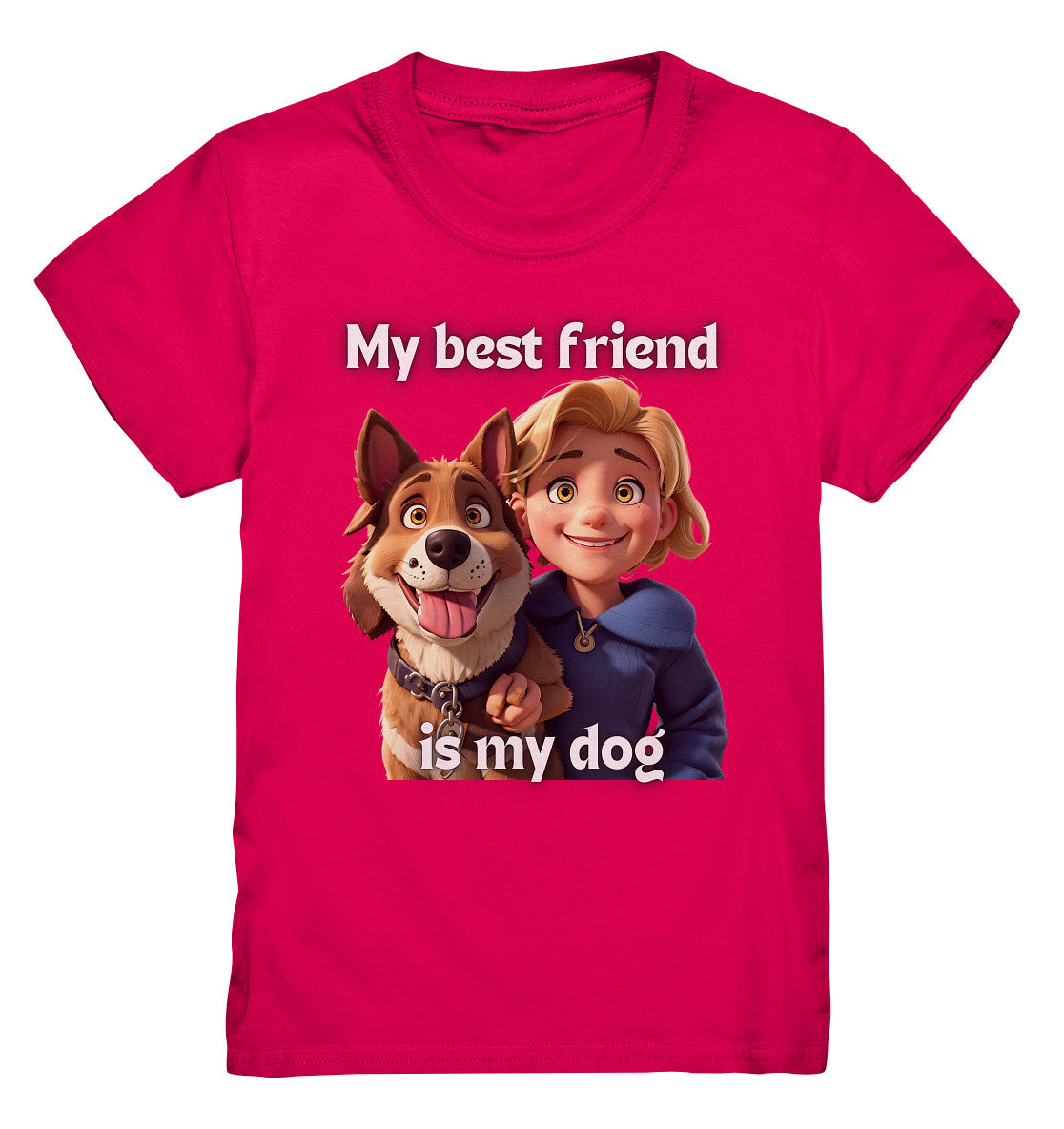 My best friend is my dog - boy and dog - Kids Premium Shirt