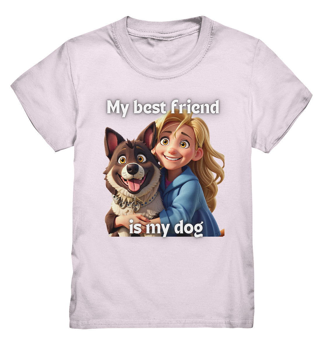 My best friend is my dog - girl and dog - Kids Premium Shirt