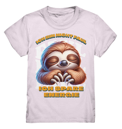 Ich bin nicht faul, ich spare Energie - Faultier Design - Kids Premium Shirt