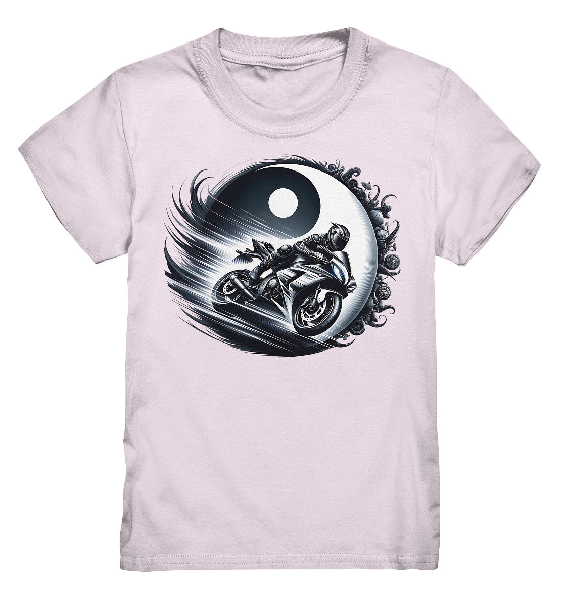 Einzigartiges Yin und Yang Biker Shirt für Kinder - Perfekt für kleine Motorradliebhaber und kleine Biker