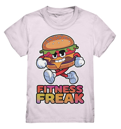 Kinder T-Shirt – Fitness Freak mit lustigem Laufenden Hamburger - Kids Premium Shirt