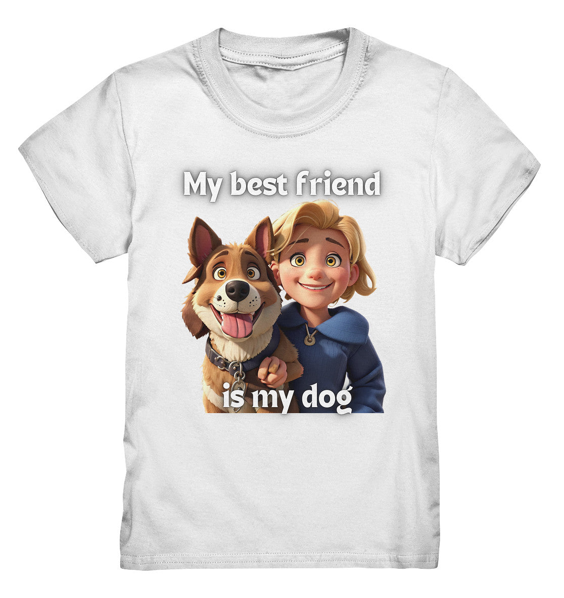 My best friend is my dog - boy and dog - Kids Premium Shirt