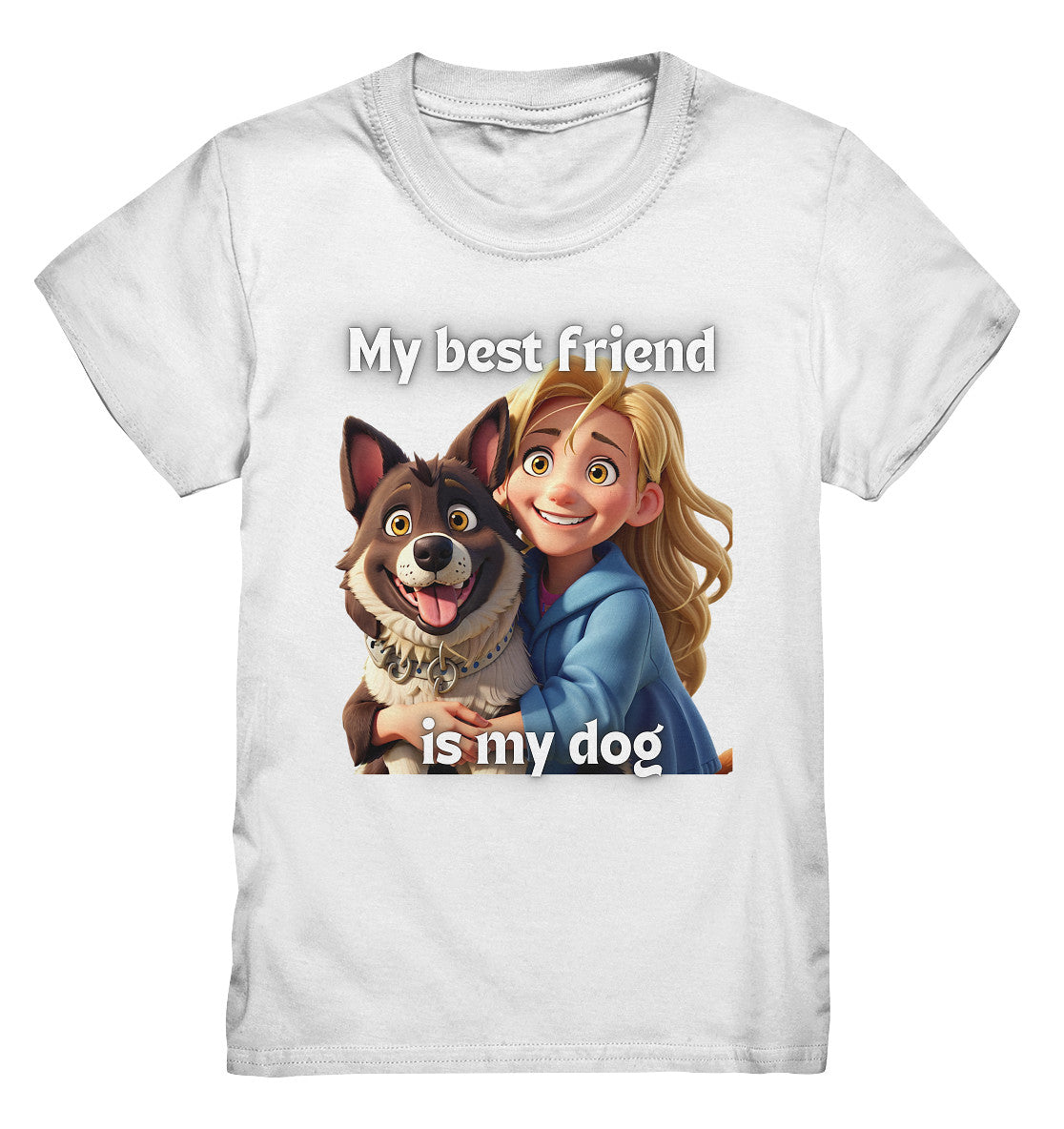 My best friend is my dog - girl and dog - Kids Premium Shirt