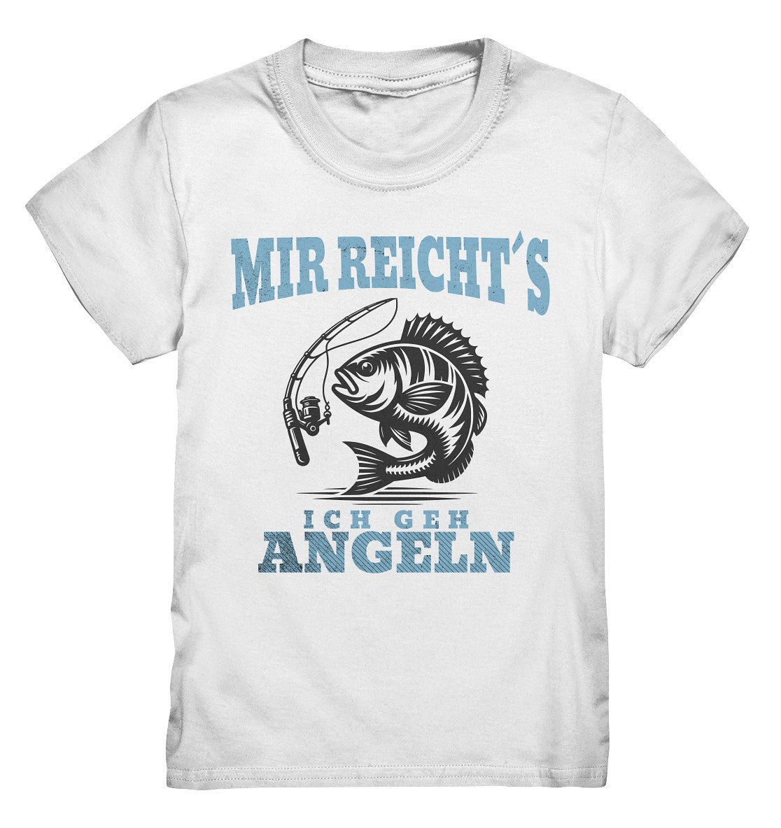 Kinder T-Shirt mit lustigem Spruch: 'Mir reicht's, ich gehe angeln' - Fisch & Angelruten Motiv - Kids Premium Shirt