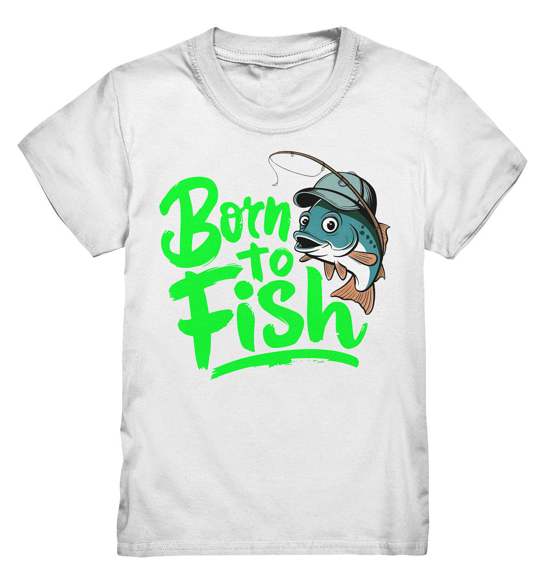 Kinder Shirt - Born to Fish: Süßes Anglermotiv für kleine Fischliebhaber - Kids Premium Shirt