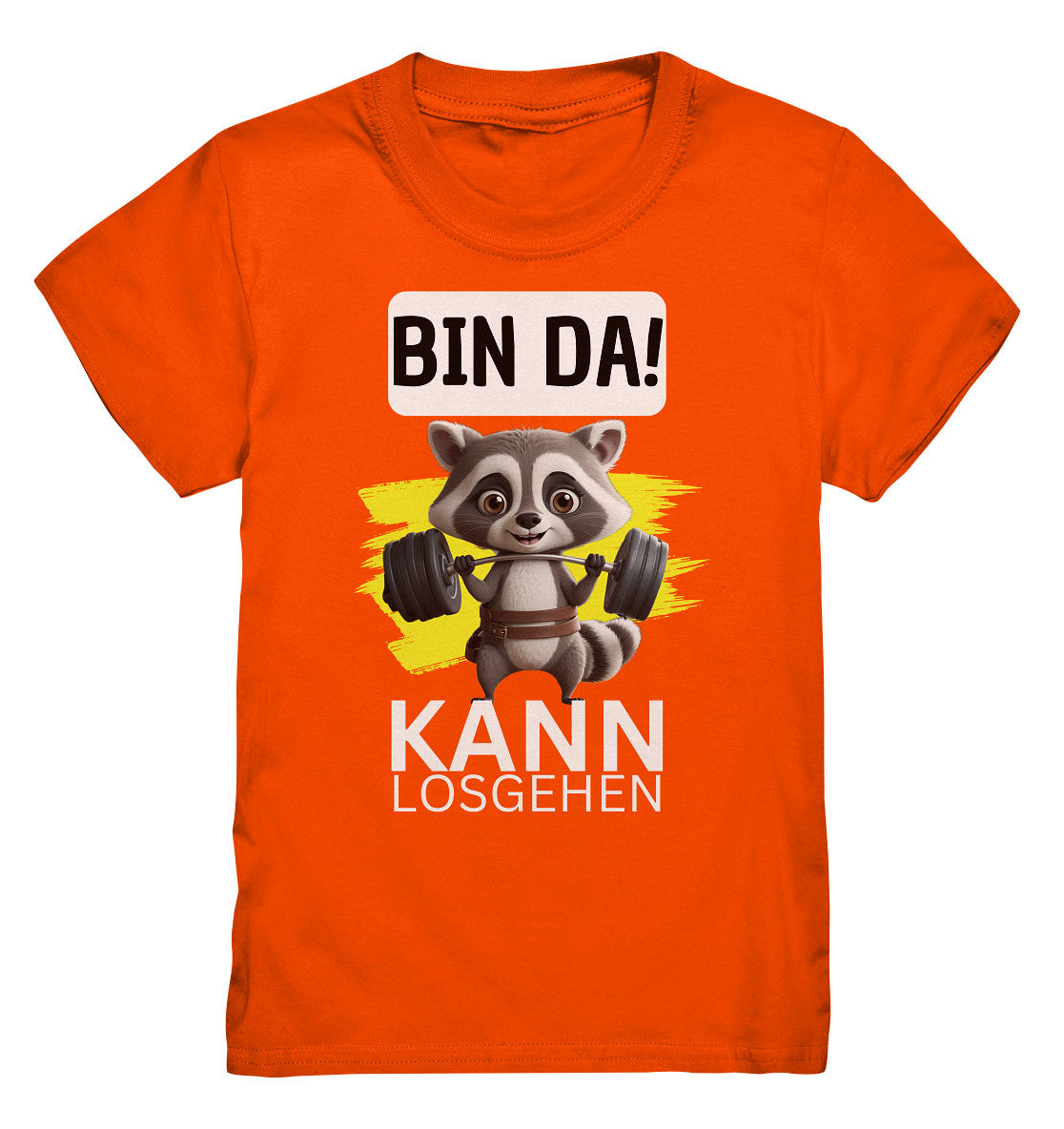 Fitness Waschbär - Bin da kann losgehen. Shirt für Sport, Fitness und Krafttraining - Kids Premium Shirt