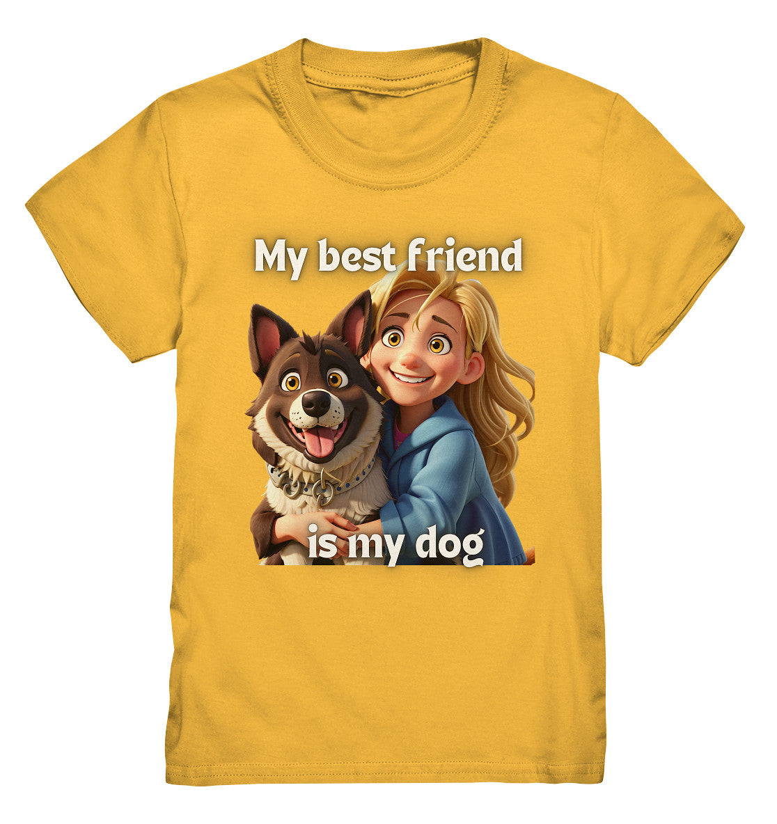 My best friend is my dog - girl and dog - Kids Premium Shirt