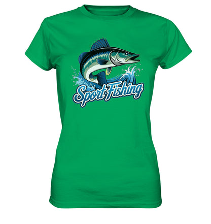 Sport Fishing Ladies Shirt – Cooles Design & Inspirierender Spruch - Ladies Premium Shirt