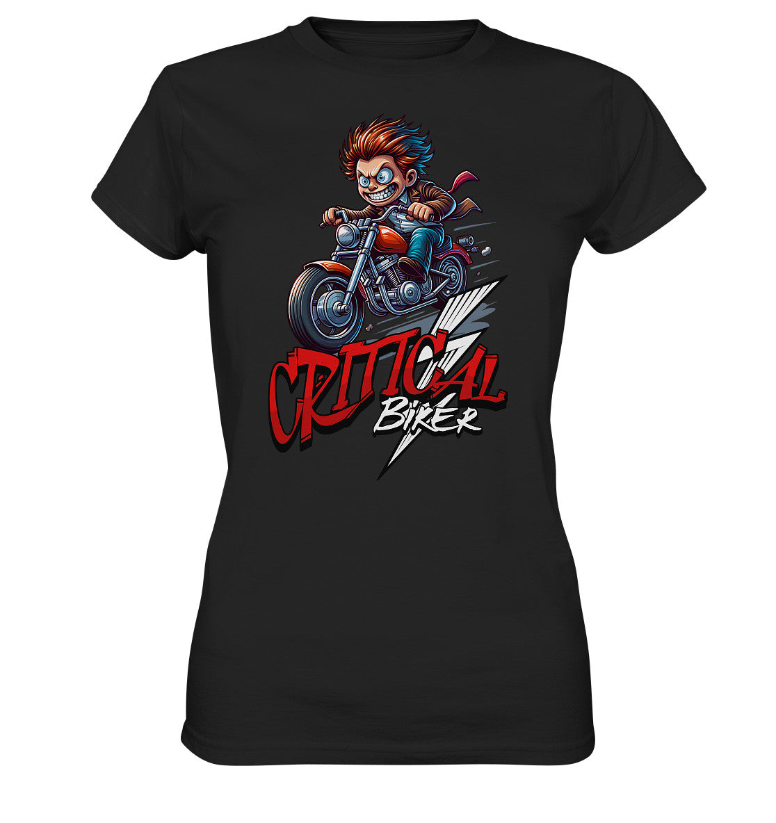 Critical Biker - Design für verrückte Motorradfahrer und -fahrerinnen - Ladies Premium Shirt