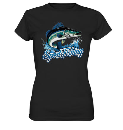 Sport Fishing Ladies Shirt – Cooles Design & Inspirierender Spruch - Ladies Premium Shirt