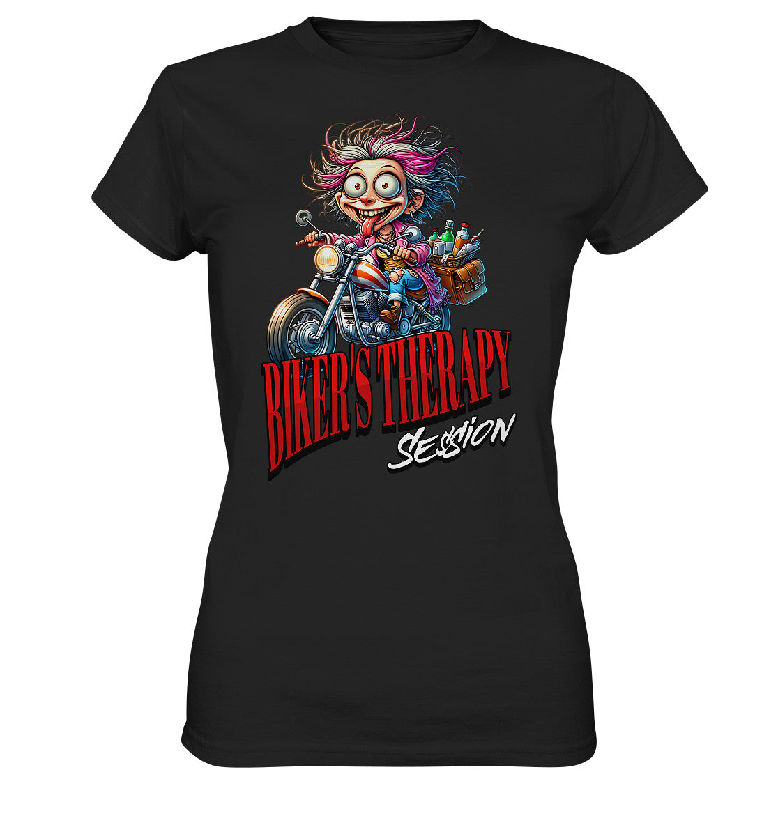 Bikers Therapy Session - Funny Design für Motorradfahrer / innen - Ladies Premium Shirt