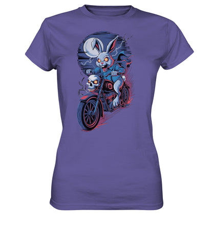 Horror Hase auf Motorrad Ladies Shirt – Einzigartige, Furchteinflößende Mode! - Ladies Premium Shirt