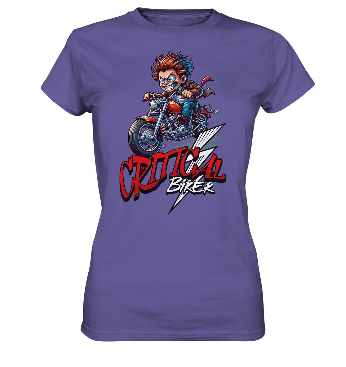 Critical Biker - Design für verrückte Motorradfahrer und -fahrerinnen - Ladies Premium Shirt