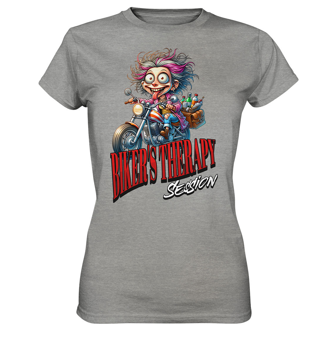 Bikers Therapy Session - Funny Design für Motorradfahrer / innen - Ladies Premium Shirt