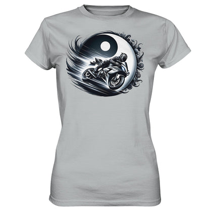 Yin und Yang Biker Ladies Shirt – Motorrad T-Shirt für Damen - Ladies Premium Shirt