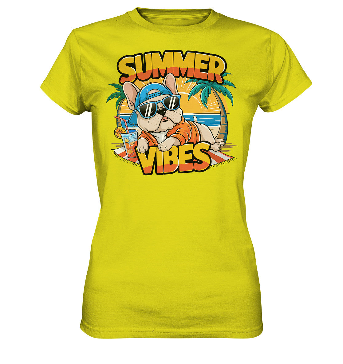 summer vibes dunkel - Ladies Premium Shirt