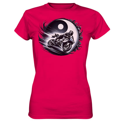 Yin und Yang Biker Ladies Shirt – Motorrad T-Shirt für Damen - Ladies Premium Shirt