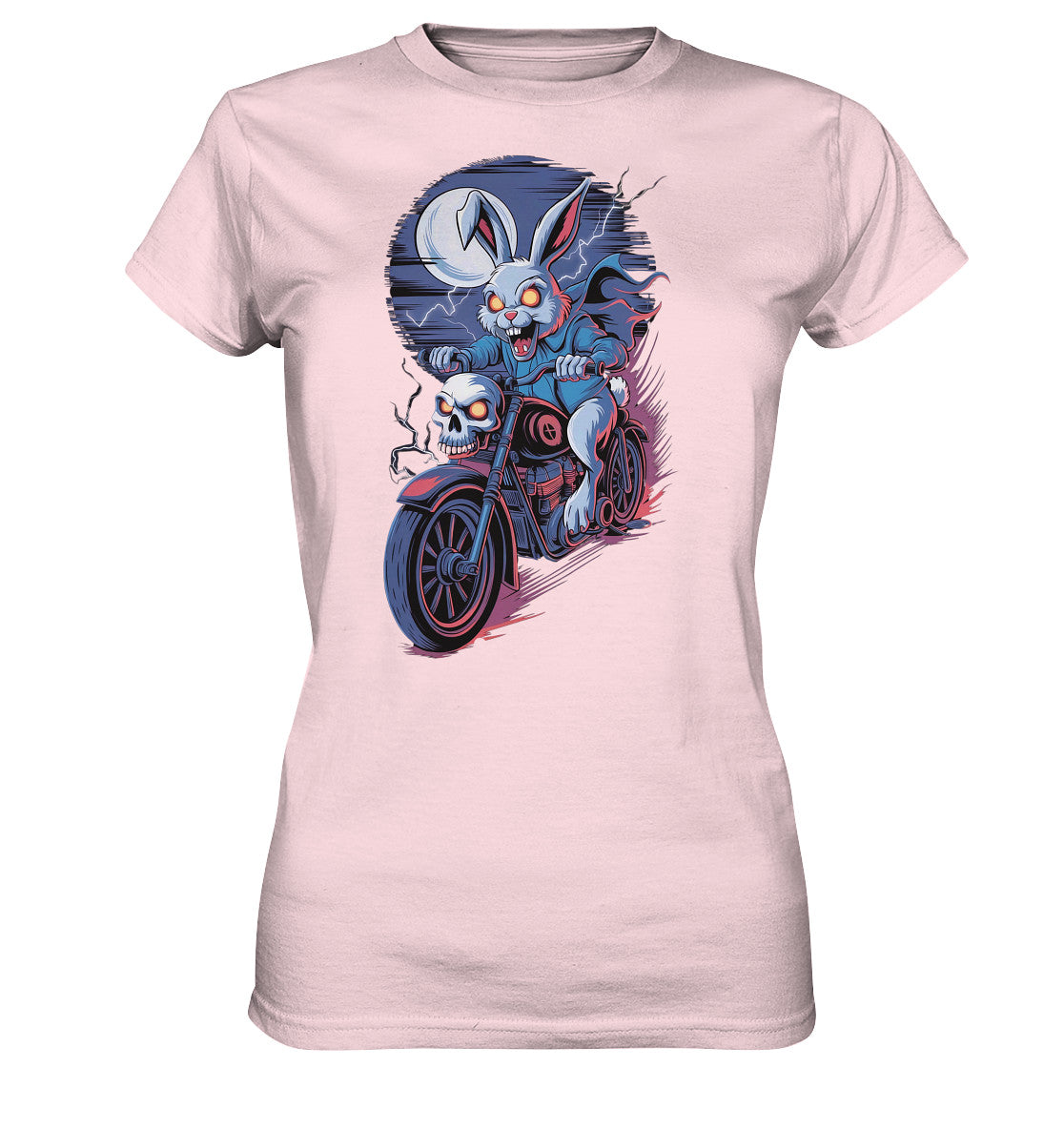 Horror Hase auf Motorrad Ladies Shirt – Einzigartige, Furchteinflößende Mode! - Ladies Premium Shirt