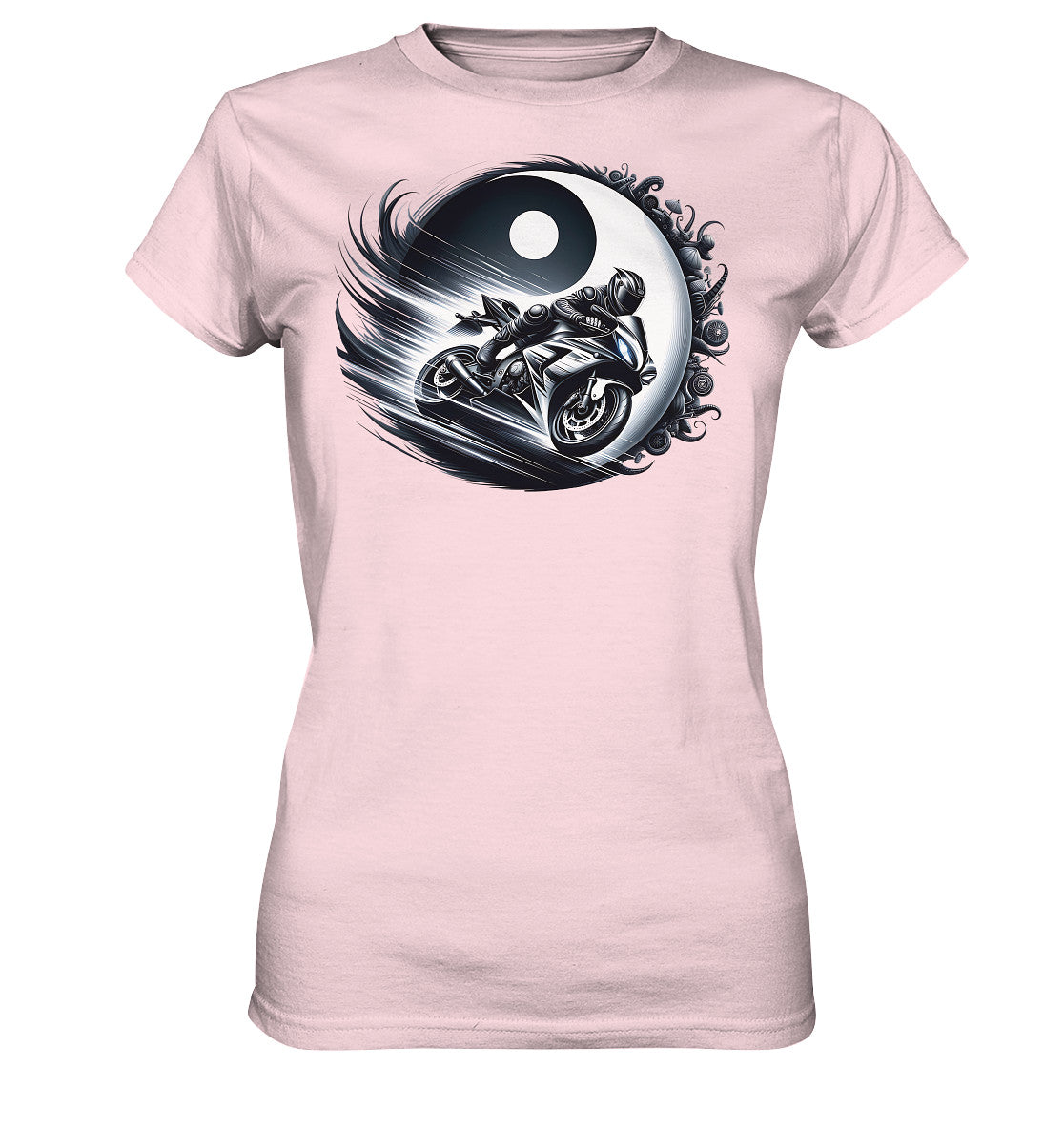 Yin und Yang Biker Ladies Shirt – Motorrad T-Shirt für Damen - Ladies Premium Shirt