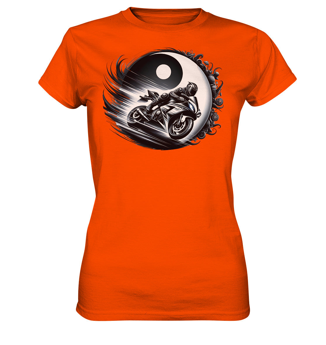 Yin und Yang Biker Ladies Shirt – Motorrad T-Shirt für Damen - Ladies Premium Shirt