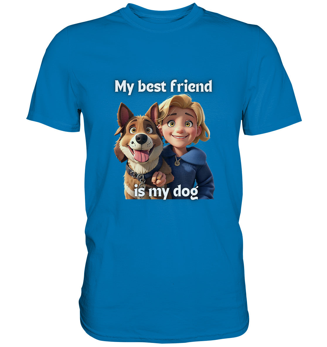 My best friend is my dog - boy and dog - Premium Shirt