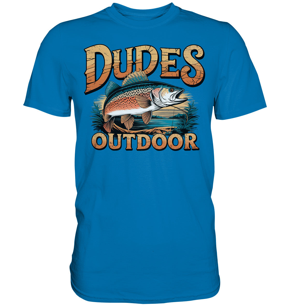 Dudes Outdoor, Design für Angler und Fischer - Premium Shirt