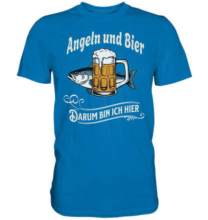 Lustiges Angler & Bier T-Shirt - Perfektes Geschenk für leidenschaftliche Fischer! - Premium Shirt