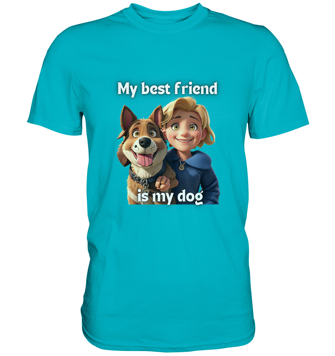 My best friend is my dog - boy and dog - Premium Shirt