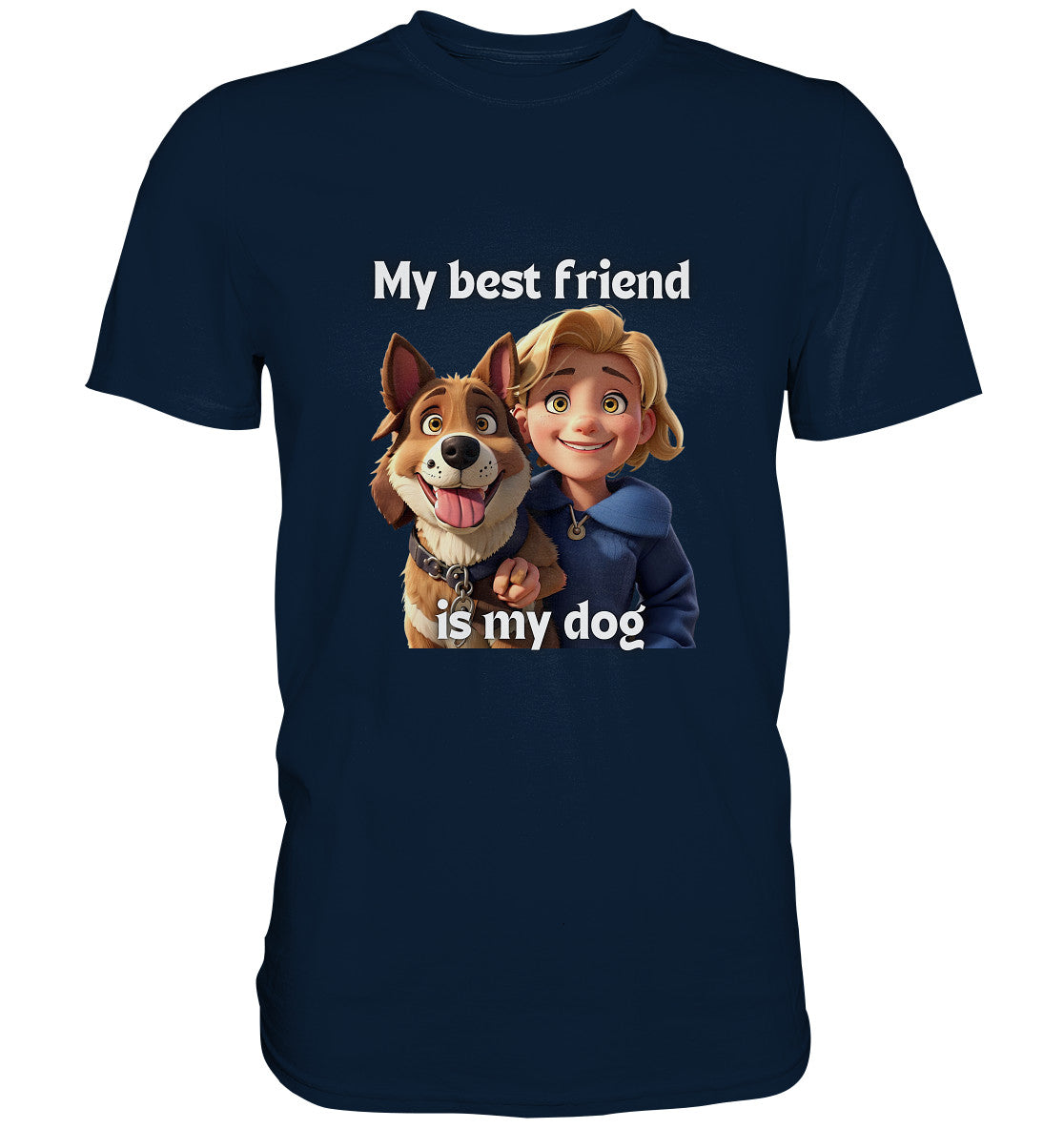 My best friend is my dog - boy and dog - Premium Shirt