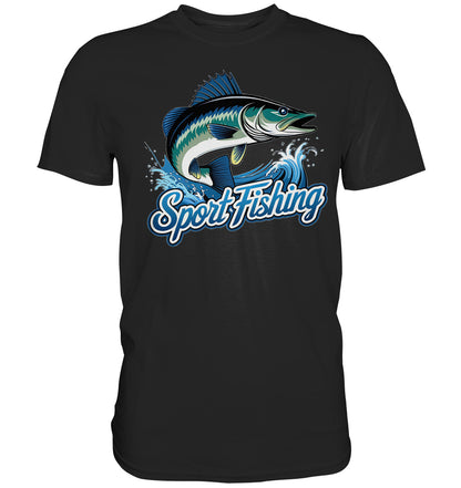 Sport Fishing Shirt – Perfektes Design mit coolem Fisch und Spruch - Premium Shirt