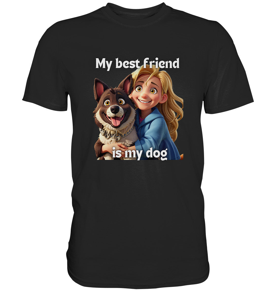 My best friend is my dog - girl and dog - Premium Shirt