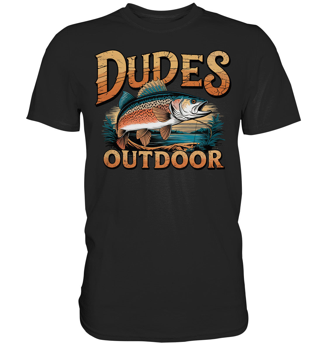 Dudes Outdoor, Design für Angler und Fischer - Premium Shirt