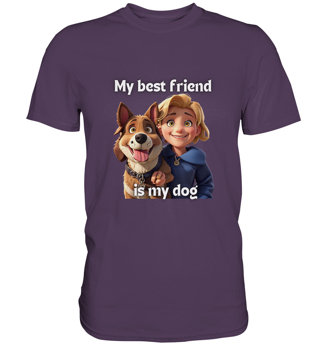 My best friend is my dog - boy and dog - Premium Shirt