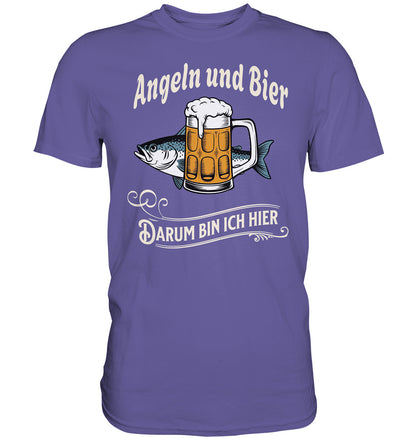 Lustiges Angler & Bier T-Shirt - Perfektes Geschenk für leidenschaftliche Fischer! - Premium Shirt