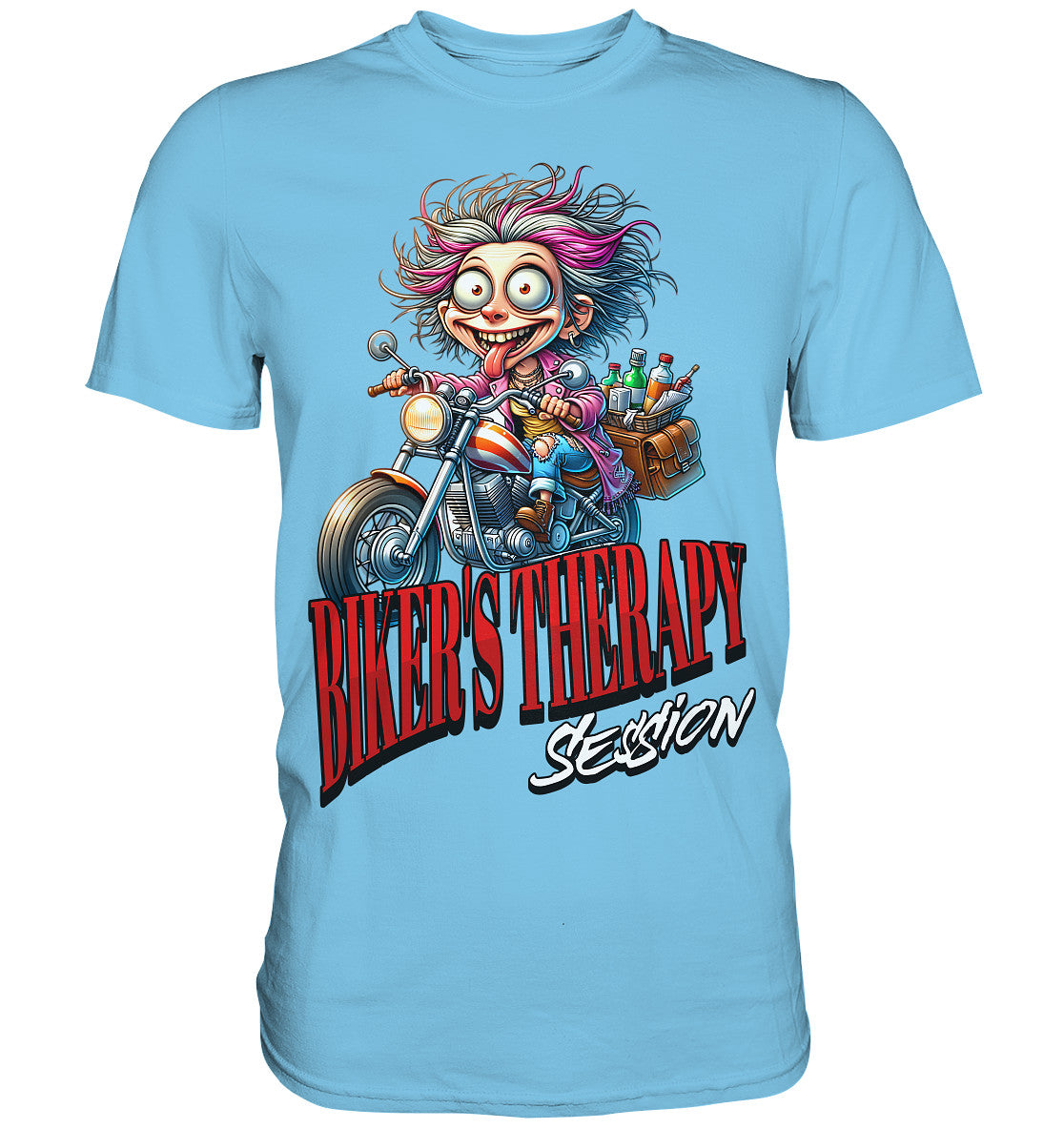 Biker Therapie T-Shirt – Perfekte Kleidung für Motorrad-Enthusiasten - Premium Shirt