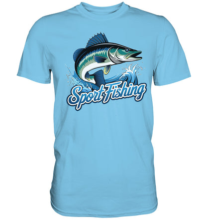 Sport Fishing Shirt – Perfektes Design mit coolem Fisch und Spruch - Premium Shirt