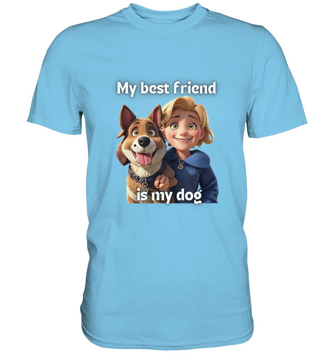 My best friend is my dog - boy and dog - Premium Shirt