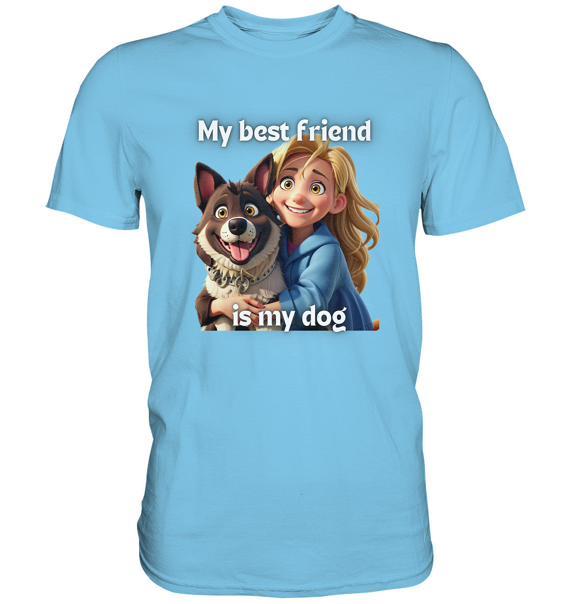 My best friend is my dog - girl and dog - Premium Shirt