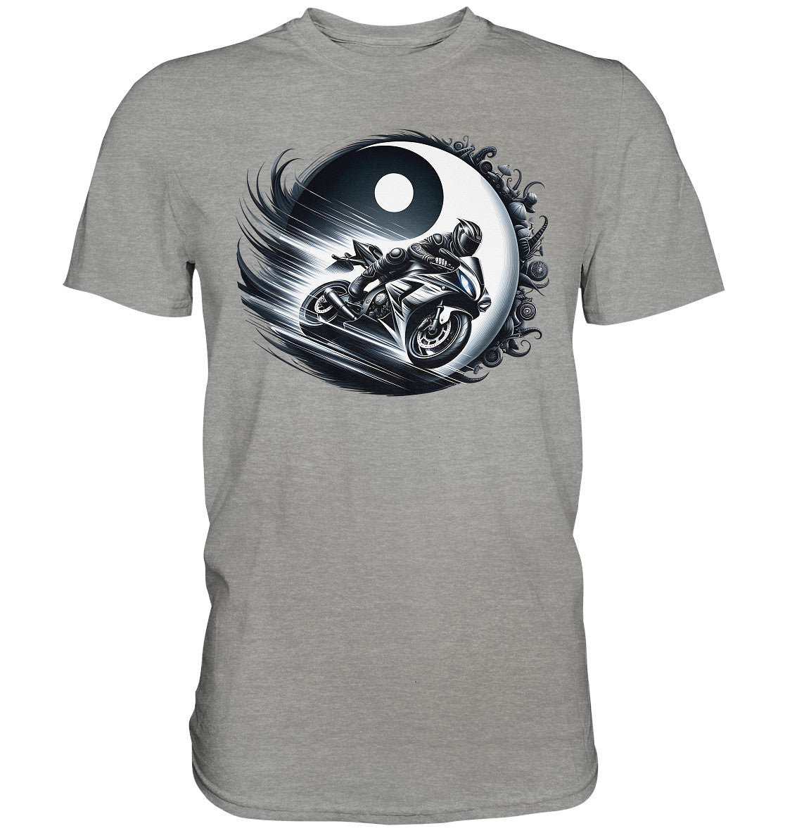 Yin und Yang Biker Shirt - Ein Muss für alle Motorradliebhaber! - Unisex Premium Shirt