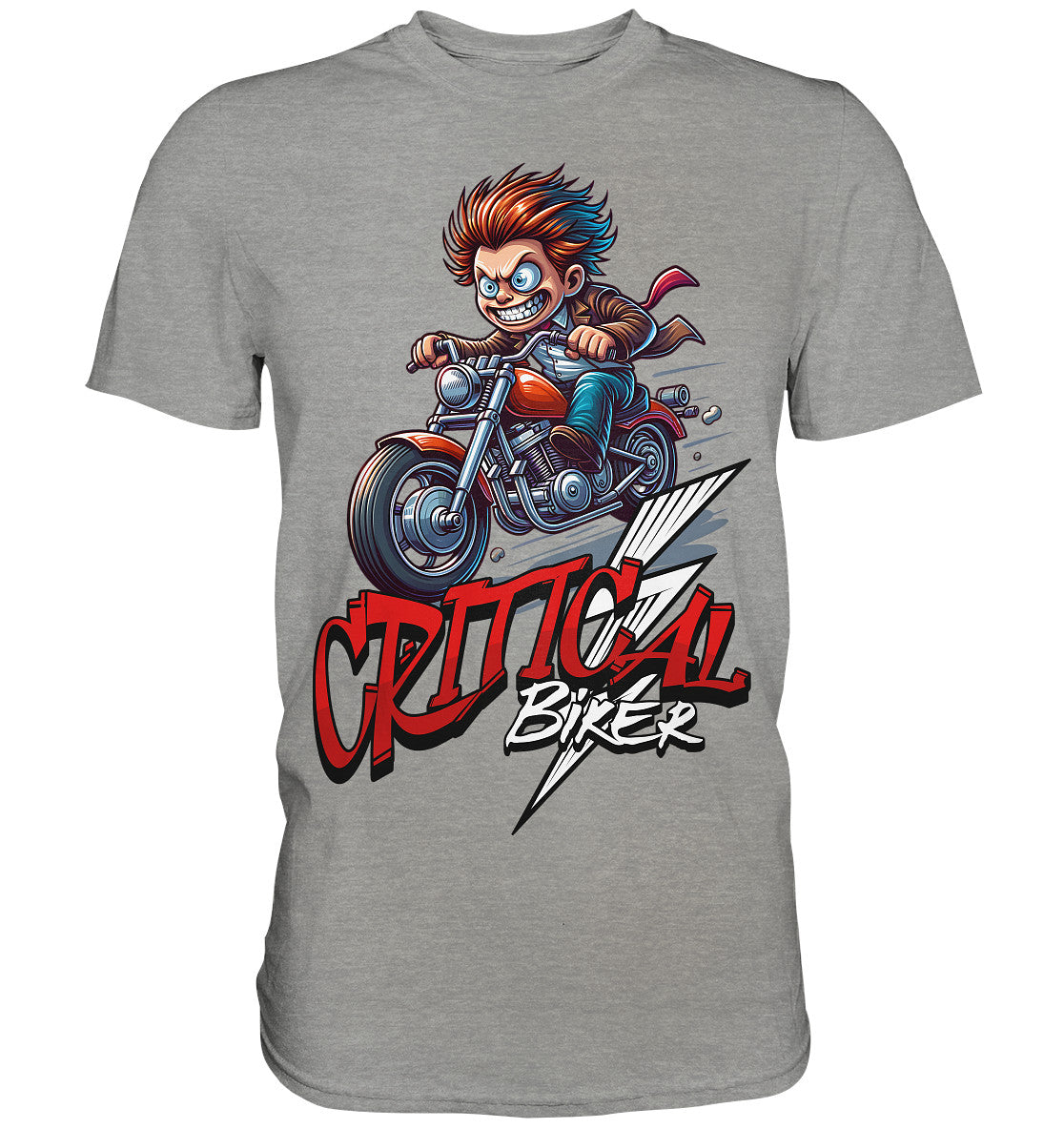 Critical Biker - Design für verrückte Motorradfahrer und -fahrerinnen - Premium Shirt