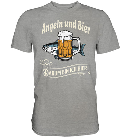 Lustiges Angler & Bier T-Shirt - Perfektes Geschenk für leidenschaftliche Fischer! - Premium Shirt