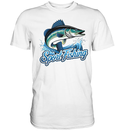 Sport Fishing Shirt – Perfektes Design mit coolem Fisch und Spruch - Premium Shirt