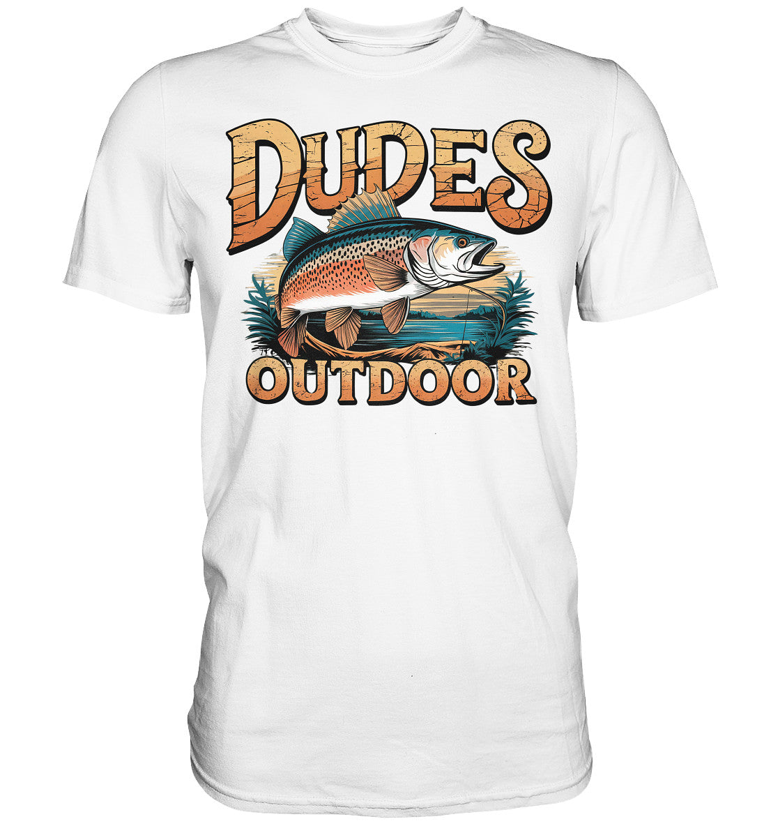 Dudes Outdoor, Design für Angler und Fischer - Premium Shirt