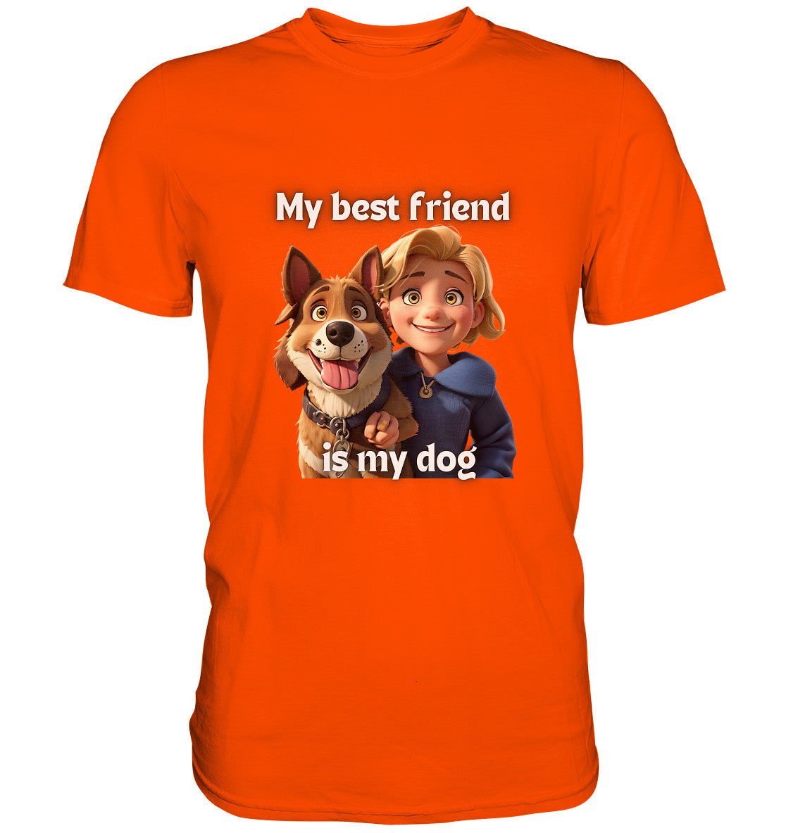 My best friend is my dog - boy and dog - Premium Shirt